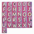 Pink/Purple Alphabet Tracing Magnet Set - Uppercase