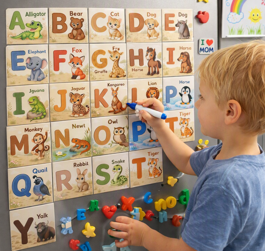 Alphabet Tracing Magnet Set - Animals