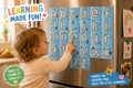 Blue Lowercase Alphabet Tracing Magnet Set