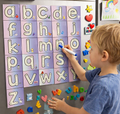 Pink/Purple Alphabet Tracing Magnet Set - Lowercase