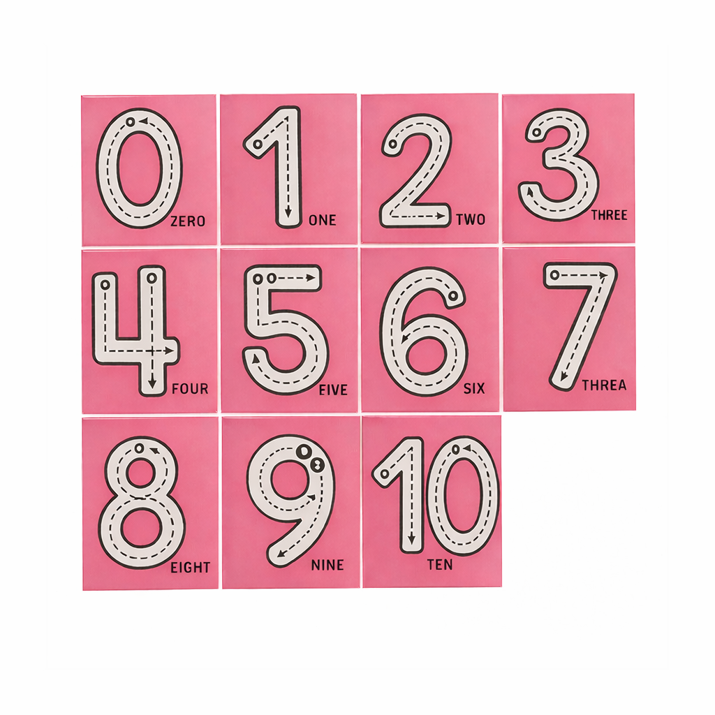 Pink Number Tracing Magnet Set